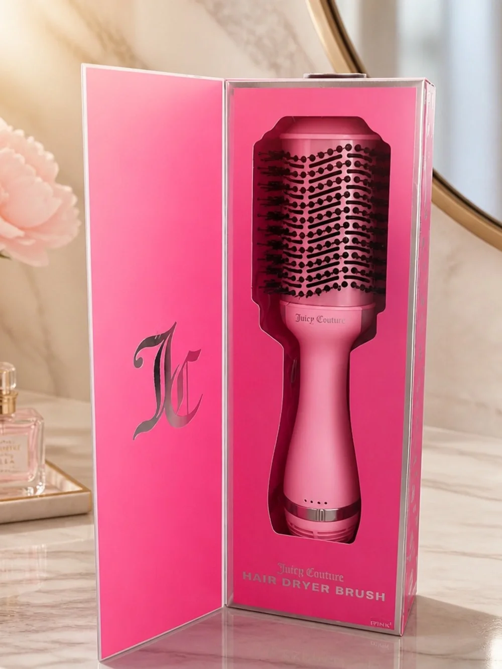 Juicy Couture Pink Styling Brush Volumizing Hair Brush New